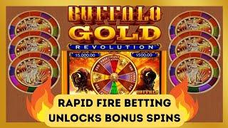 Buffalo Gold Revolution: Rapid Fire Betting Unlocks Epic Bonus Spins  #slot,#BuffaloGoldRevolution