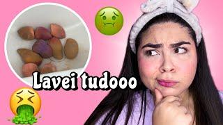 LAVEI MINHAS ESPONJAS E PINCÉIS, ESTÃO NOJENTOSSSS | Dourada todo dia em março 🫶