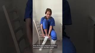 Kompressionsstrümpfe anziehen  #nurse #pflege #pflegefachkraft #pflegeausbildung