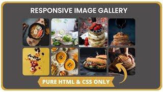 How to create responsive image gallery using html and css? | Html and css image gallery