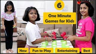 6 One Minute Games for Kids | Minute to win it games for kids party | Christmas Party Games (2025)