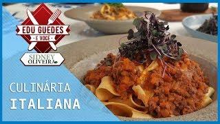 Chef ensina passo a passo de receitas típicas italianas