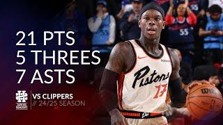 Dennis Schroder 21 pts 5 threes 7 asts vs Clippers 24/25 season