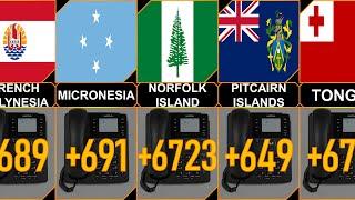 International Oceania Countries Calling Codes