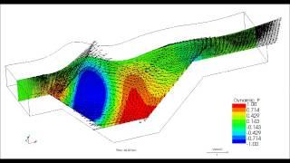 iRIC NaysCUBE : open channel flow over a trapezoidal cavity