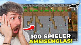 100 SPIELER, 2 TAGE lang im Minecraft AMEISENGLAS!