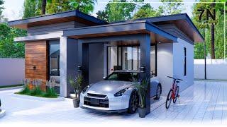 7 x 9 Meter​ Small House Design - House Design with Black color (3Bedroom)