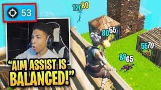 10 Minutes of NRG Unknown ABUSING Aim Assist in Fortnite!