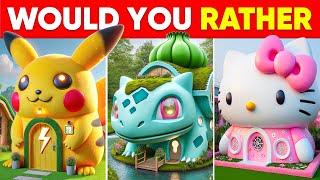 Would You Rather - Build Your Fantasy House  Pokemon Edition | Moca Quiz