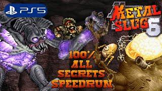 Metal Slug 6 Remastered (PS5) - ALL SECRETS Speedrun Level-8 No Death (4K)