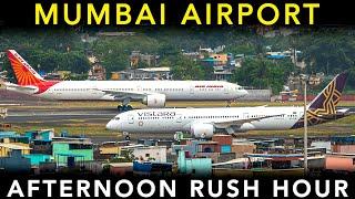 MUMBAI AIRPORT  - Plane Spotting | LANDING & TAKEOFF - Afternoon RUSH HOUR