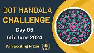 Dot Mandala Challenge - Day 6 | Dot Painting | Dot mandala | 2024 | ATM Creations