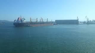 Port Burgas - Departing of the Sofie Victory ship