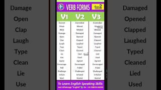 Verb Forms | English Verb Form | English Grammar Verbs | verbs in English | Way 2 English