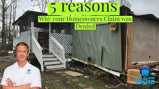 5 Reasons your Homeowners Insurance Claim was Denied