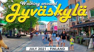 Walking around Jyväskylä City Centre, July 2021, Finland [4K] #slowtv