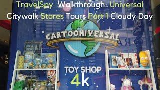 TravelSpy 4k Walkthrough: Universal Citywalk Stores Part 1 Cloudy Day (No Sound)