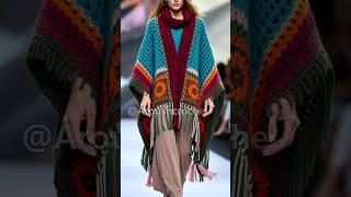 Crochet autumn poncho designs/Ideas#youtubeshorts#crochet#knitted#poncho#designs#ideas