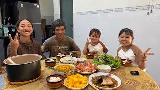 Huyền Hrê nấu ăn để chia tay anh chị Vợ Chồng Bé Bỏng