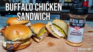 Buffalo Chicken Sandwich on the Weber Kettle Grill | Heath Riles BBQ