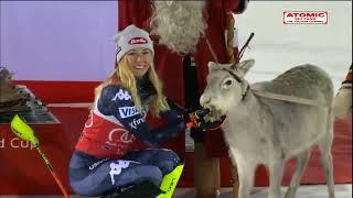 Mikaela Shiffrin and Sunny, her 5th reindeer #weareskiing  @atomic