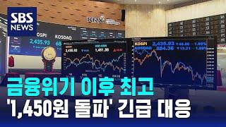 '1,450원 돌파' 금융위기 이후 최고…긴급 대응 / SBS