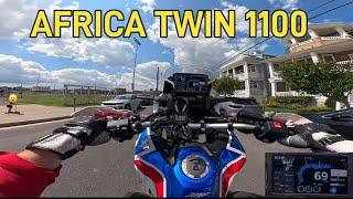 AFRICA TWIN 1100 PURE SOUND POV FAST RIDE