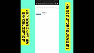 HOW TO SETUP YOUR NEOLIFE REPECATED WEBSITE WITH YOUR SMARTPHONE. WHATSAPP+2347068053807