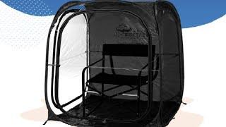 Under the Weather MyPod 2XL Pop Up Weather Pod Review, Folding it back is the hardest part but once