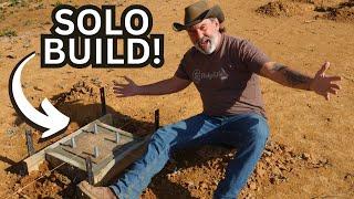 Building OFF GRID Solar Carport Footer | SOLO BUILD!