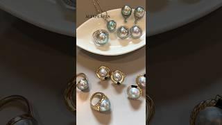 pearl jewelry collection,pearl ring,pearl earring#pearljewelry #jewellery#shorts#pearls #customized