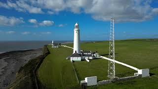 Nash Point Lighthouse Wales - Stock Drone Shots - Free NON Commercial Use - Attribution CC BY-NC 4.0