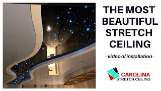 Basement Ceiling Design - Stretch Ceilings with Starry Sky system