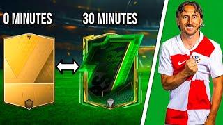 HOW MUCH OVR CAN I REACH IN 30 MINS ON A BRAND NEW ACCOUNT?? (0$ SPENT) // EA SPORTS FC MOBILE 25