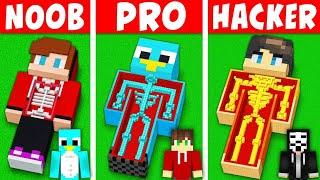 NOOB vs PRO: SECRET INSIDE YOUTUBER STATUES Build Challenge in Minecraft!