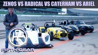 Zenos E10 R vs. Radical SR1 vs. Caterham 620R vs. Ariel Atom - The FULL Challenge | Fifth Gear