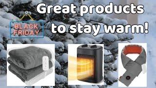 Stay Warm This Winter | Heated Blanket | Heated Scarf | Space Heater| Black Friday Sales