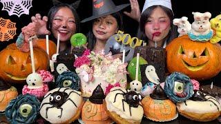 Halloween Party Ft. ​⁠​⁠@Binduli & ​⁠​⁠@Mikasafoodie Eating Spooky Sweets & Candles   Mukbang