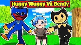 HUY NOOB NGHÈO ĐƯỢC GIA ĐÌNH HUGGY WUGGY VÀ BENDY NHẬN NUÔI TRONG MINECRAFT*GIA ĐÌNH QUÁI VẬT 