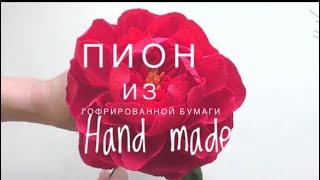 МК/DIY/Делаем пион из гофрированной бумаги