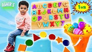 Learn ABCs and Shapes in 1 Hour 🟢🟧️ | Asher's Learning Adventures