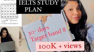 IELTS || Self Study Plan for 30Days || Prepare for IELTS EXAM Target band 7+||  #ielts