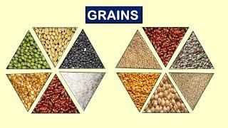 70 Grains, Cereals, Pulses name in ENGLISH with Pictures | Millets | Learn & Nurture