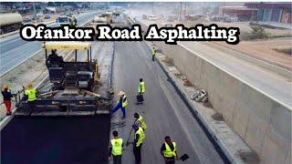 PROGRESS OF OFANKOR ROAD PROJECT IN AUGUST | ASPHALTING LAYING AT JOHN TEYE- NSAWAM ROAD