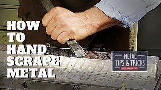 How to hand  scrape metal for flatness