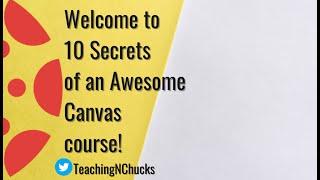 10 Secrets of an Awesome Canvas Course