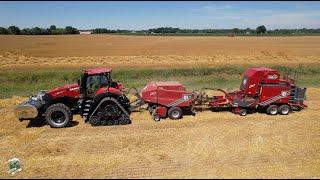 Baling Wheat Straw & Planting Double Crop Soybeans | Bale Barons