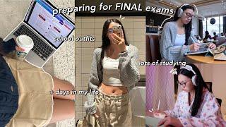 STUDY VLOG | productive days studying for FINAL EXAMS  notetaking, getting burnt out & outfit ideas