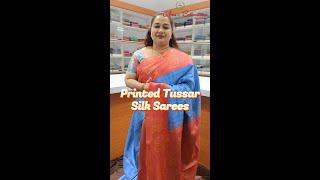 Printed Tussar Silk Sarees | Rs.925 | 04-Feb-2025 | AnuSCollections