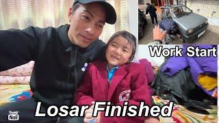 Meet My Small daughter DHONLHA || Work Start || Losar 2025  Finish || Tibetan Vlogger || New Video